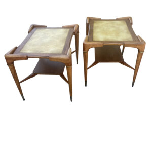 Unique MCM Danish End Tables / Set of 2 One Of A Kind Mid Century Modern