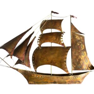 Large Vintage Brutalist Copper Sculpture / in the Style of Curtis Jeré