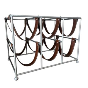 Mid-Century Modern Arthur Umanoff-Style 6-Bottle Wine Rack