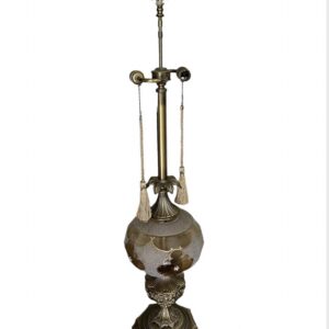 Hollywood Regency Gold Tassle Rope Table, Gilt Italian X Frame