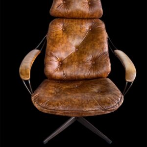 1960s Homecrest Mid-Century Modern Lounge Chair | MCM Brown Vinyl Chair