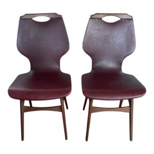 Pair of 1960s Dutch Mid-Century Modern teak chairs attributed to Louis van Teeffelen